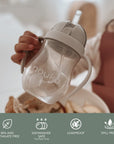 noüka Non - Spill Weighted Straw Cup 8 oz - Soft Sand (Min. of 2 PK, Multiples of 2 PK) - MAIGHAN DISTRIBUTION CANADA