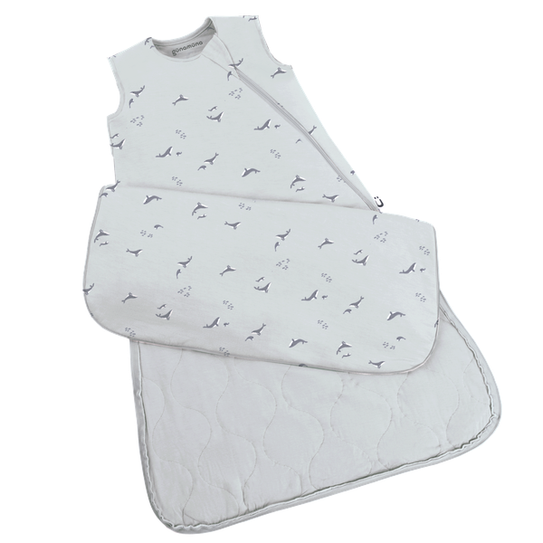günamüna Sleep Sack Duvet Bamboo Whale 1 TOG (Min. of 2, multiples of 2)