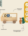 Trixie Wooden animal bus (Min. of 2 PK, multiples of 2 PK)