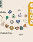 Trixie Wooden animal lacing beads (Min. of 2 PK, multiples of 2 PK)