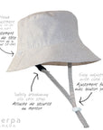 Sherpa Canda Bucket Hat - Grey Vines (Min. of 2, Multiples of 2)