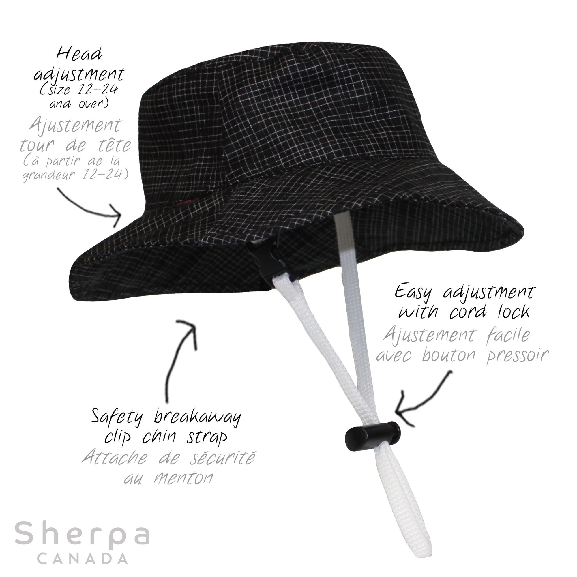Sherpa Canda Bucket Hat - Black Print (Min. of 2, Multiples of 2)
