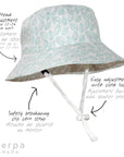 Sherpa Canda Bucket Hat - Aqua Leaves (Min. of 1, Multiples of 1)