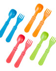 Re-Play 8 PK Packaged Utensils - PRIMARY asst - Red, Sky Blue, Lime Green, Orange (Min. of 2 PK, Multiples of 2 PK)