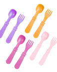 Re-Play 8 PK Packaged Utensils - Bright Pink, Sunny Yellow , Ice Pink , Purple (Min. of 2 PK, Multiples of 2 PK)