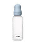 BIBS BPA-Free PP Baby Bottle Round Silicone 1 pack 270 ml Medium Flow Baby Blue (Min. of 2 PK , multiples of 2 PK)