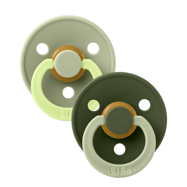 BIBS Pacifier Studio Colour 2 PACK Fusion Latex - Sage Hunter Green Mix (Min. of 2 PK, multiples of 2 PK)