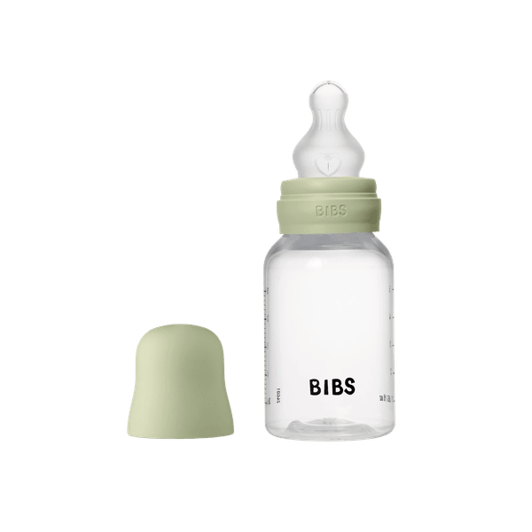 BIBS BPA-Free PP Baby Bottle Round Silicone 1 pack 150 ml Slow Flow Sage (Min. of 2 PK , multiples of 2 PK)