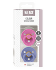 BIBS Pacifier Original COLOUR Latex 2 PK Bubblegum / Peri (Min. of 2 PK, multiples of 2 PK)