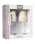 BIBS BPA-Free PP Baby Bottle Round Silicone 2 pack 150 ml Slow Flow Ivory (Min. of 2 PK , multiples of 2 PK)