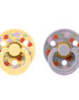 BIBS x Liberty Pacifier Original COLOUR Latex 2 PK Strawberries and Cream Butter Mix (Min. of 2 PK, multiples of 2 PK)