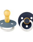 BIBS Pacifier Original COLOUR Latex 2 PK Petrol Glow/Deep Space Glow (Min. of 2 PK, multiples of 2 PK)