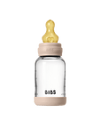 BIBS Glass Baby Bottle Round Latex 1 pack 120 ml Slow Flow Blush (Min. of 2 PK , multiples of 2 PK)