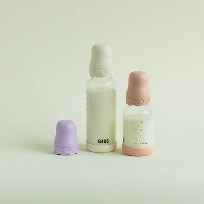 BIBS BPA-Free PP Baby Bottle Round Silicone 1 pack 270 ml Medium Flow Ivory (Min. of 2 PK , multiples of 2 PK)