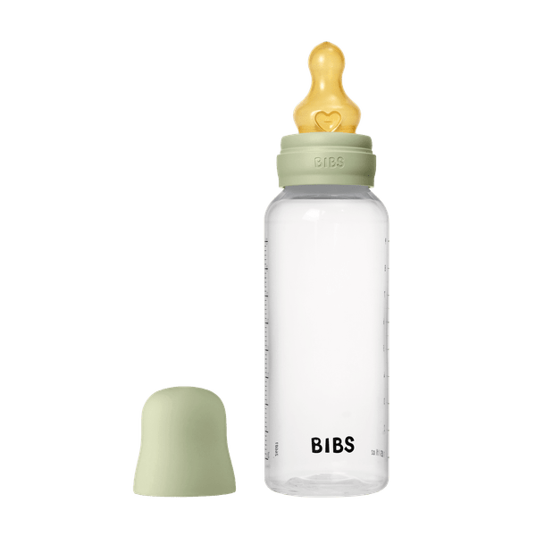 BIBS BPA-Free PP Baby Bottle Round Latex 1 pack 270 ml Medium Flow Sage (Min. of 2 PK , multiples of 2 PK)