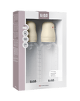 BIBS BPA-Free PP Baby Bottle Round Silicone 2 pack 270 ml Medium Flow Ivory (Min. of 2 PK , multiples of 2 PK)