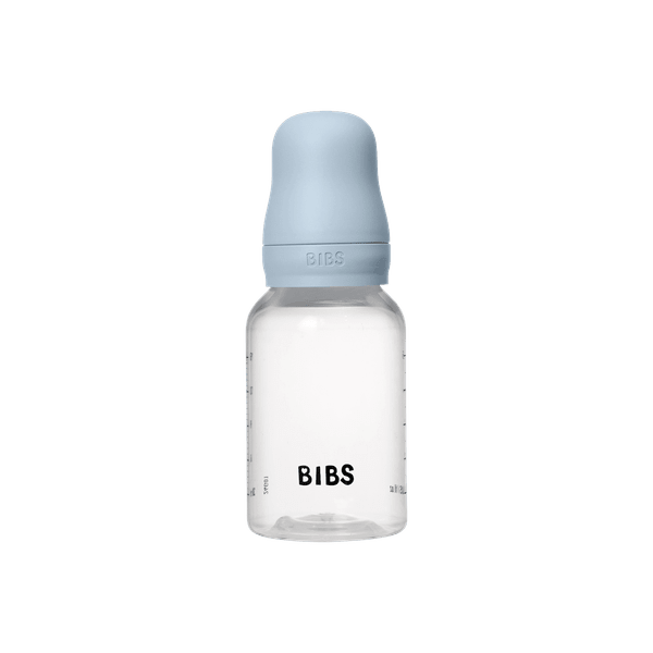 BIBS BPA-Free PP Baby Bottle Round Silicone 1 pack 150 ml Slow Flow Baby Blue (Min. of 2 PK , multiples of 2 PK)