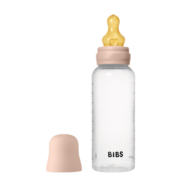 BIBS BPA-Free PP Baby Bottle Round Latex 1 pack 270 ml Medium Flow Blush (Min. of 2 PK , multiples of 2 PK)