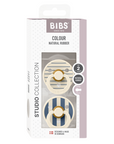 BIBS Studio Colour 2 Pack Pin - Ivory/Steel Blue Mix (Min. of 2 PK, multiples of 2 PK)