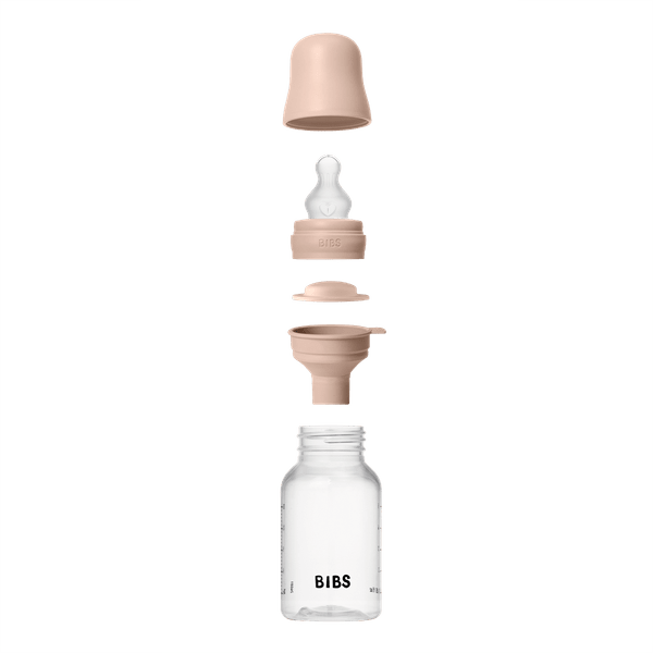 BIBS BPA-Free PP Baby Bottle Round Silicone 1 pack 150 ml Slow Flow Blush (Min. of 2 PK , multiples of 2 PK)