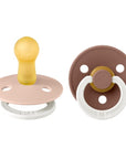 BIBS Pacifier Original COLOUR Latex 2 PK Blush Glow/Woodchuck Glow (Min. of 2 PK, multiples of 2 PK)