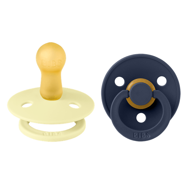 BIBS Pacifier Original COLOUR Latex 2 PK Luna/Deep Space (Min. of 2 PK, multiples of 2 PK)