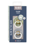 BIBS Pacifier Original COLOUR Latex 2 PK Petrol Glow/Deep Space Glow (Min. of 2 PK, multiples of 2 PK)