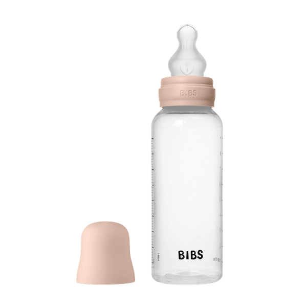 BIBS BPA-Free PP Baby Bottle Round Silicone 1 pack 270 ml Medium Flow Blush (Min. of 2 PK , multiples of 2 PK)