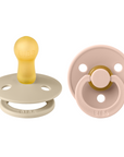 BIBS Pacifier Original COLOUR Latex 2 PK Vanilla/Blush (Min. of 2 PK, multiples of 2 PK)