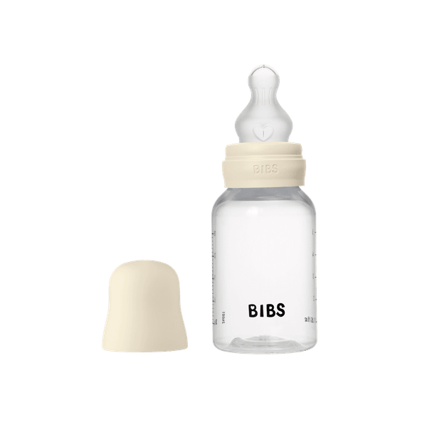 BIBS Grow and Flow BPA-Free PP Baby Bottle Round Latex Set 150 ml / 270ml Ivory (Min. of 2 PK , multiples of 2 PK)