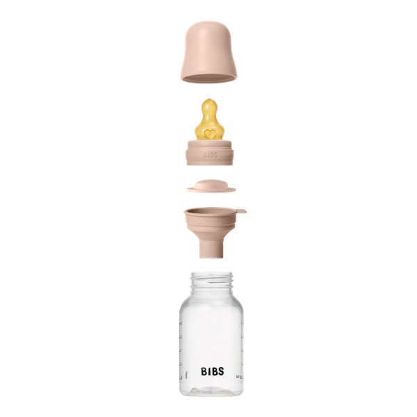 BIBS BPA-Free PP Baby Bottle Round Latex 1 pack 150 ml Slow Flow Blush (Min. of 2 PK , multiples of 2 PK)