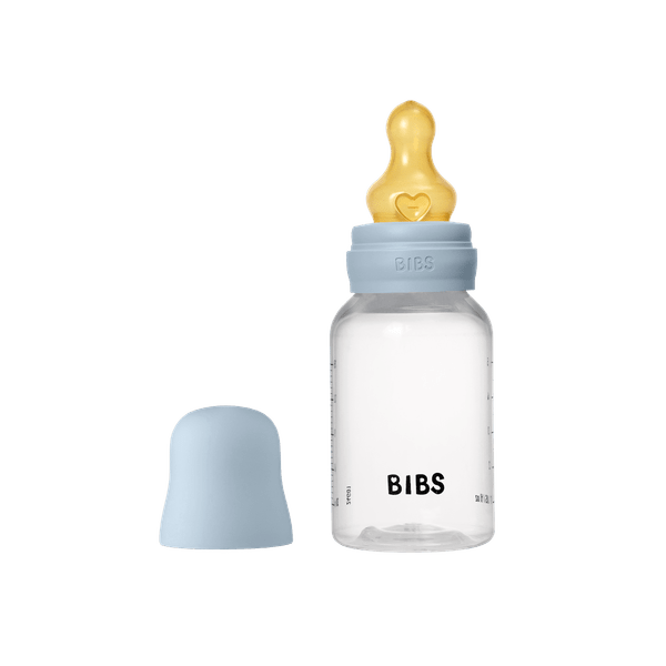 BIBS BPA-Free PP Baby Bottle Round Latex 1 pack 150 ml Slow Flow Baby Blue (Min. of 2 PK , multiples of 2 PK)