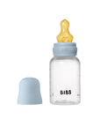 BIBS BPA-Free PP Baby Bottle Round Latex 1 pack 150 ml Slow Flow Baby Blue (Min. of 2 PK , multiples of 2 PK)