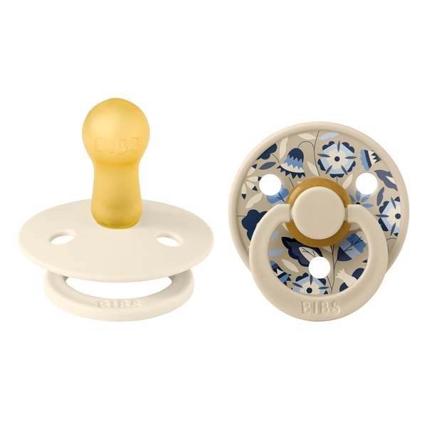 BIBS x Liberty Pacifier Original COLOUR Latex 2 PK Bobo Ivory Mix (Min. of 2 PK, multiples of 2 PK)