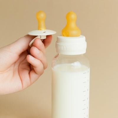 BIBS BPA-Free PP Baby Bottle Round Latex 1 pack 270 ml Medium Flow Ivory (Min. of 2 PK , multiples of 2 PK)