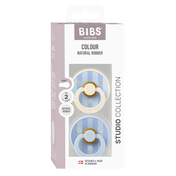 BIBS Studio Colour 2 Pack Block - Baby Blue Dusty Blue Mix (Min. of 2 PK, multiples of 2 PK)