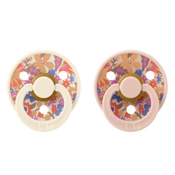 BIBS x Liberty Pacifier Original COLOUR Latex 2 PK June Blossom Blush Mix (Min. of 2 PK, multiples of 2 PK)