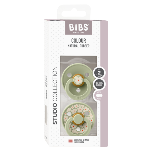 BIBS Studio Colour 2 Pack Jasmine - Sage Mix (Min. of 2 PK, multiples of 2 PK)