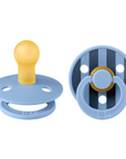 BIBS Pacifier Studio Colour 2 PACK Pin Latex Size 2 - Sky Blue Mix (Min. of 2 PK, multiples of 2 PK)