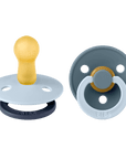 BIBS Pacifier Studio Colour 2 PACK Fusion Latex - Baby Blue Petrol Mix (Min. of 2 PK, multiples of 2 PK)