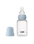 BIBS BPA-Free PP Baby Bottle Round Silicone 1 pack 150 ml Slow Flow Baby Blue (Min. of 2 PK , multiples of 2 PK)