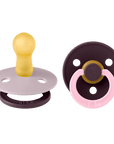 BIBS Pacifier Studio Colour 2 PACK Fusion Latex - Dusky Lilac Plum Mix (Min. of 2 PK, multiples of 2 PK)