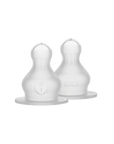 BIBS Baby Bottle Nipple Round Silicone 2 pack Slow Flow (Min. of 2 PK , multiples of 2 PK)