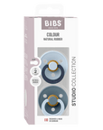 BIBS Pacifier Studio Colour 2 PACK Fusion Latex - Baby Blue Petrol Mix (Min. of 2 PK, multiples of 2 PK)
