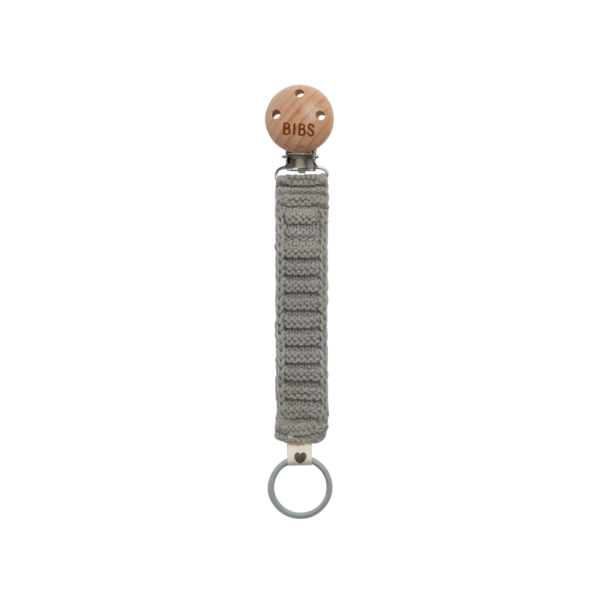 BIBS Pacifier Clip Knitted - Cloud (Min. of 2 PK , multiples of 2 PK)