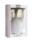 BIBS BPA-Free PP Baby Bottle Round Latex 2 pack 270 ml Medium Flow Ivory (Min. of 2 PK , multiples of 2 PK)