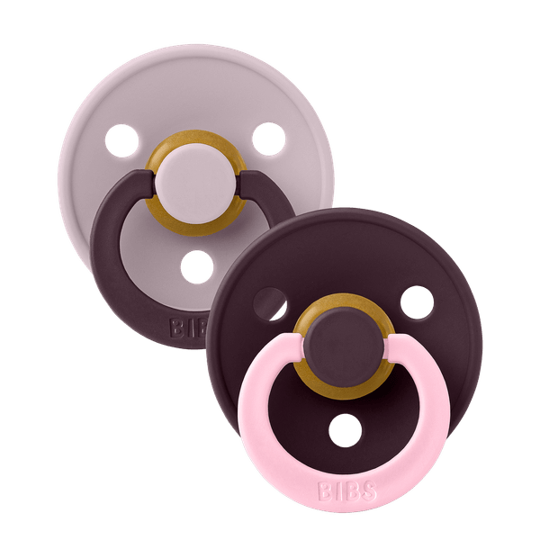 BIBS Pacifier Studio Colour 2 PACK Fusion Latex - Dusky Lilac Plum Mix (Min. of 2 PK, multiples of 2 PK)
