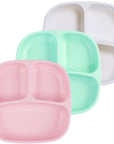 Re - play 3 PK Packaged Divided Plates, Ice Pink, White, Mint (Min. of 2 PK, Multiples of 2 PK) - MAIGHAN DISTRIBUTION CANADA