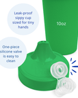 Re - Play No Spill Sippy Cup Assembled - Kelly Green (Min. of 2 PK, Multiples of 2 PK) - MAIGHAN DISTRIBUTION CANADA