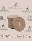 noüka Spill-Proof Snack Cup - Light Storm (Min. of 2 PK, Multiples of 2 PK)